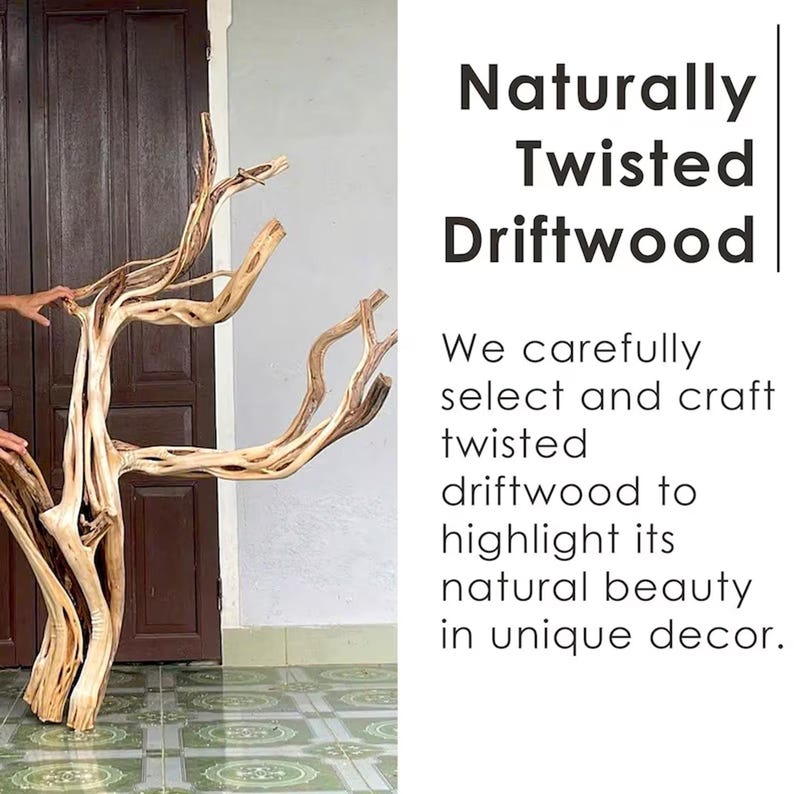 Aurenroot Corner Tree Branch Bookshelf Solid Wood Wall Mounted Driftwood Shelf
