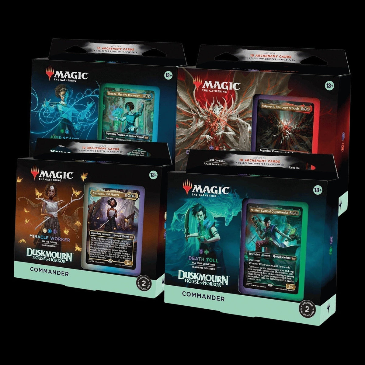 Magic the Gathering: Duskmourn House of Horror Commander Deck Set (Set of 4)
